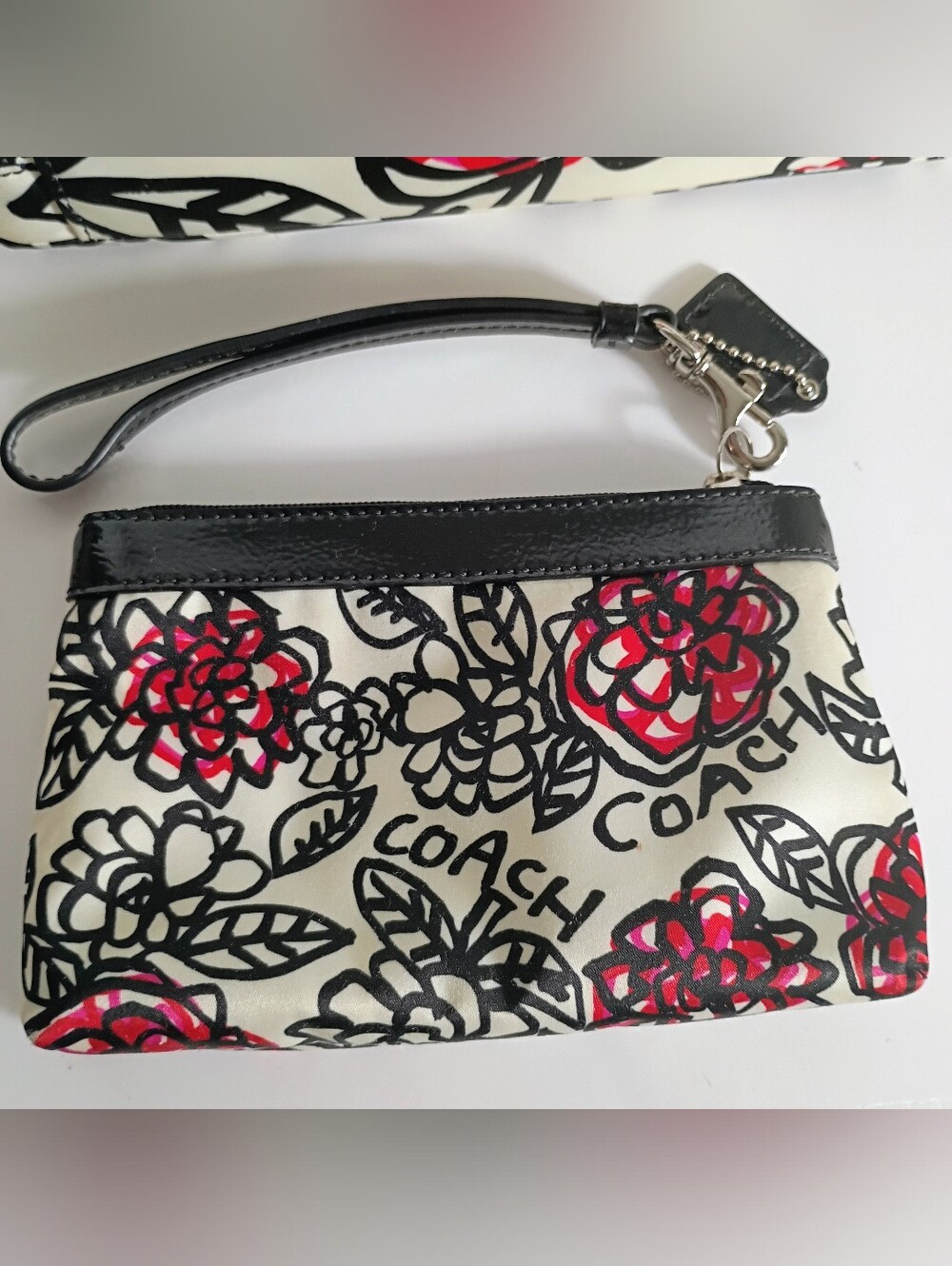COACH DAISY FLORAL GRAFFITI CROSS BODY PURSE W MATCHING WALLET - Picture 16 of 17